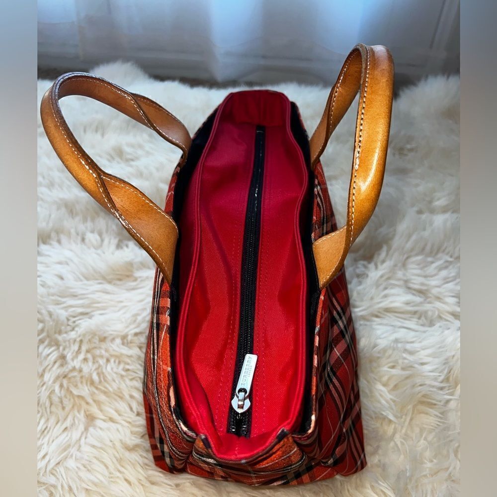 AUTH BURBERRY BAG IN RED/ORANGE!!!! - Picture 5 of 15